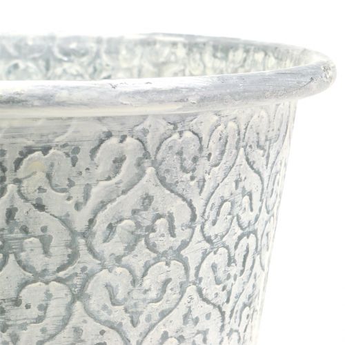 Article Pot de fleurs en zinc crème 36cm