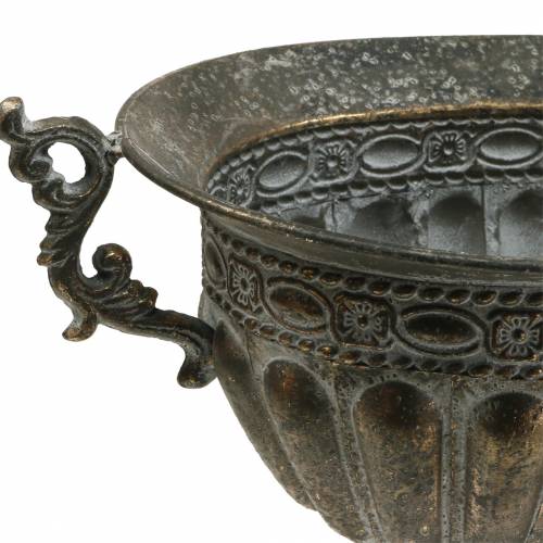 Article Coupe bol antique or ovale 42cm H28cm