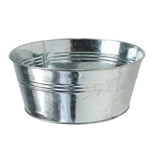 Article Bol en métal rond argent brillant Ø22cm H9.5cm 6pcs