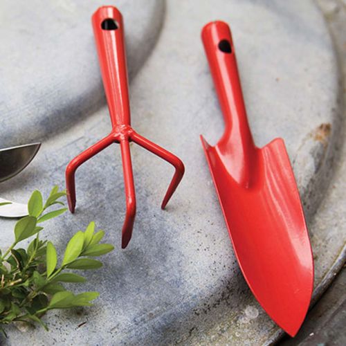 Petite pelle à fleurs en acier rouge 20 cm pour plantation | Floristik24.fr