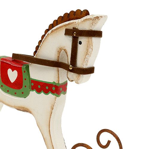 Floristik24 Cheval à bascule en bois L16cm H13cm