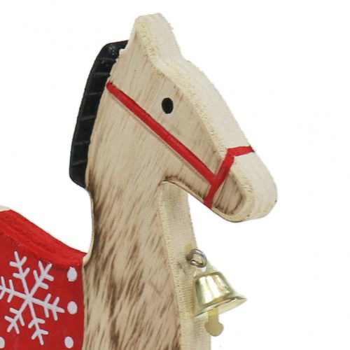 Article Cheval à bascule bois naturel, rouge 21,5cm H21cm