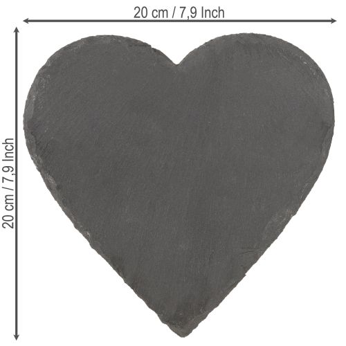Article Décoration coeur en ardoise coeur ardoise assiette ardoise 20cm 5pcs