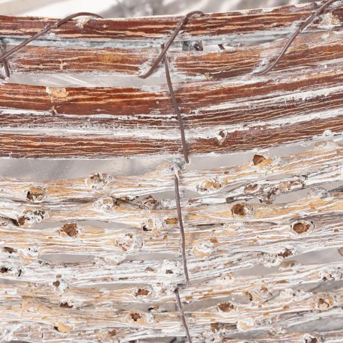 Coupe en osier allongée avec film plastique 45 cm – Lot de 2 | Floristik24.fr
