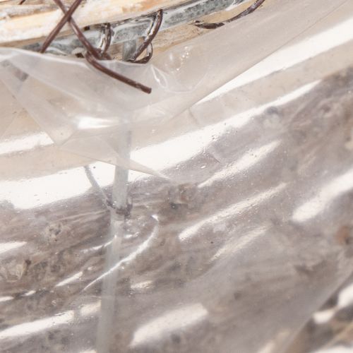 Coupe en osier allongée avec film plastique 45 cm – Lot de 2 | Floristik24.fr