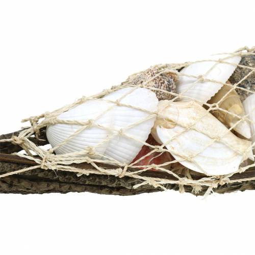 Floristik24 Déco bateau avec coquillage mix 50cm