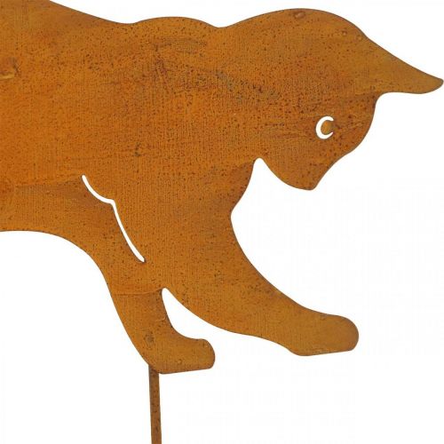 Floristik24 Piquet de Jardin Patiné Chat Jouant Rétro Vintage H41cm