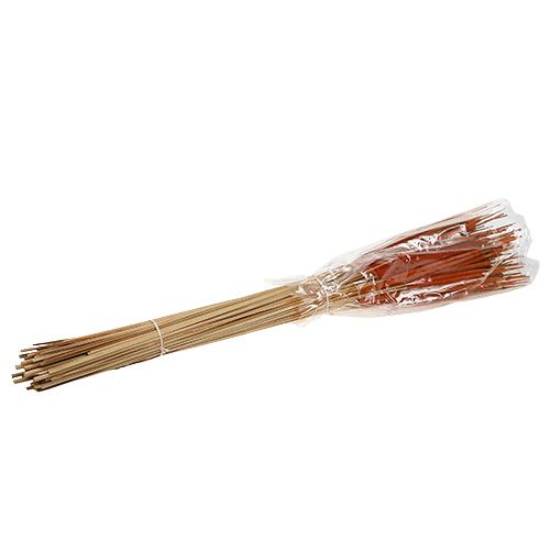 Article Massettes sur tige Epis de roseaux naturelles Orange 100pcs