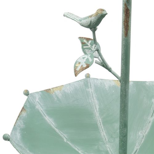 Floristik24 Parapluie ancien à suspendre vert menthe H43cm Ø28cm
