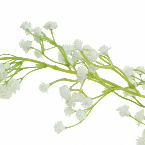 Floristik24 Guirlande de décoration de mariage gypsophile avec oeillets blanc 180cm