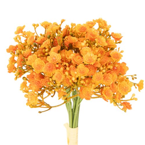 Kraut artificiel orange 30cm - Set de 10 tiges pour décoration