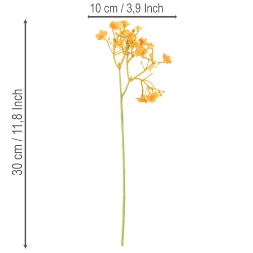 Kraütchen artificiel orange en plastique – Lot de 10 branches, 30 cm | Floristik24.fr