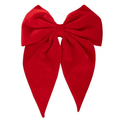 Grande boucle décorative en velours rouge 50 cm pour fenêtres et portes | Floristik24.fr