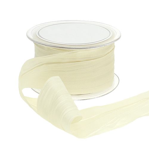 Floristik24 Ruban Crème Crash 50mm 20m