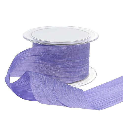 Floristik24 Ruban Lilas Crash 50mm 20m