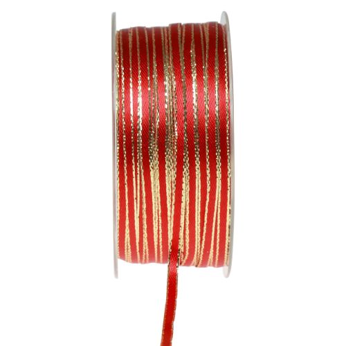 Ruban ruban cadeau ruban toron rouge or 3mm 100m