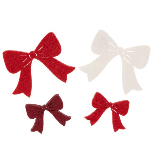 Lot de 48 nœuds en bois décoratifs rouges, blancs et bordeaux pour Noël, 5 cm acheter | Floristik24.fr