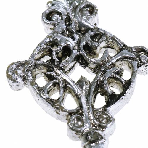 Article Clé décorative à suspendre argent antique 10cm 3pcs