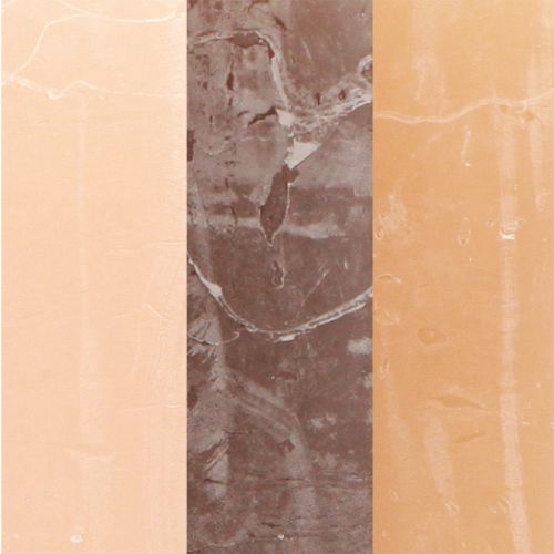 Floristik24 Bougies à pilier étroit en marron 3 couleurs 50x100mm 12 pcs