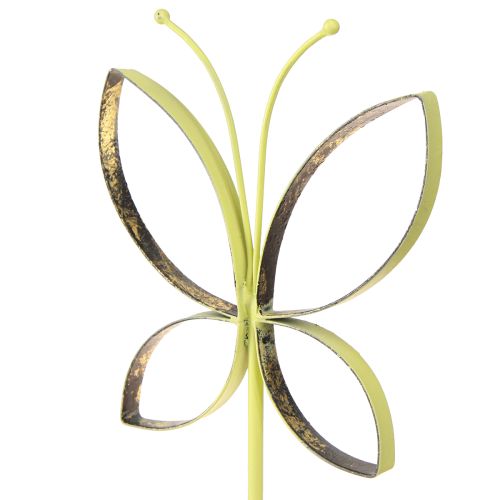 Article Support décoratif en métal papillon vert doré H29cm 2 pcs