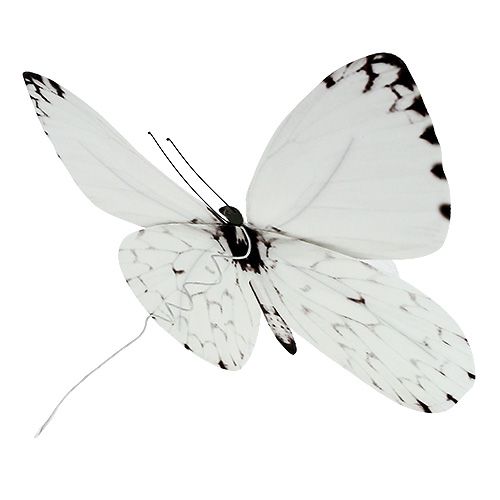Article Papillon blanc 20cm sur fil 2pcs