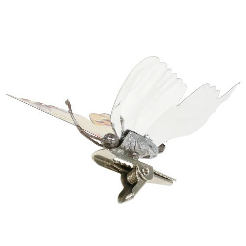 Article Papillon doré brillant sur clip 12 pcs