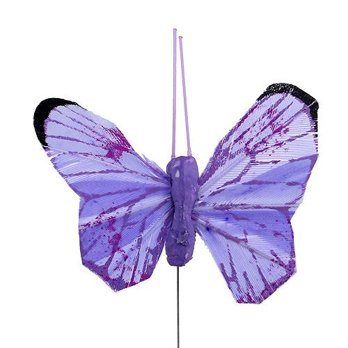 Article Papillon 5cm rose-mauve assort. 24P