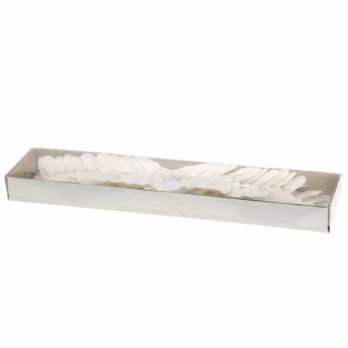Floristik24 Papillon plume avec fil blanc, paillettes 5cm 24 pcs