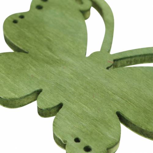 Floristik24 Décoration papillon bois orange, jaune, vert 4cm 72 pcs