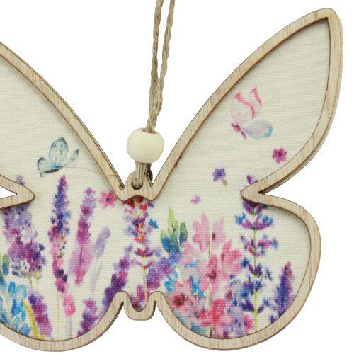 Article Cintre décoratif en bois papillon en lin 11,5 x 9,5 cm 6 pièces