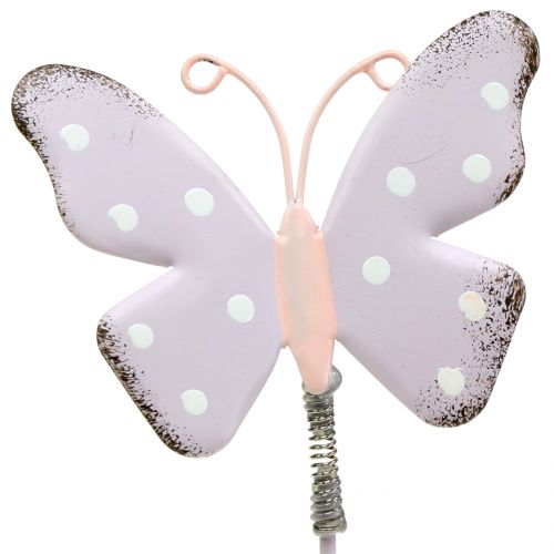Floristik24 Piques florales papillon pastel 24 cm 12 p.