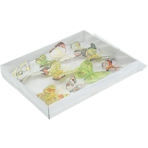 Floristik24 Papillons avec clip 5cm - 7cm assortis 10pcs
