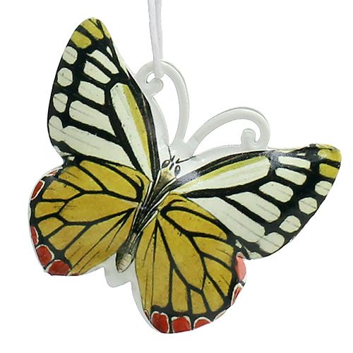 Floristik24 Papillon à suspendre coloré assorti 5.5cm 3pcs