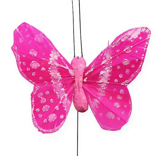 Article Papillons décoratifs sur le fil 5,5cm 24pcs