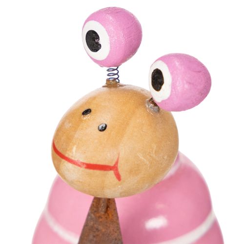 Article Figurine d'escargot au design amusant, charmante décoration printanière, 9 cm, lot de 4