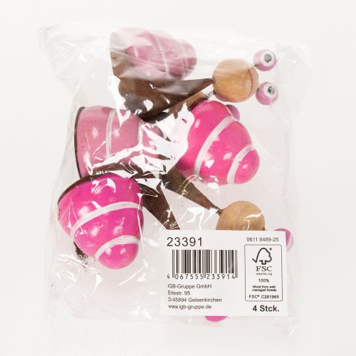 Article Figurine d'escargot au design amusant, charmante décoration printanière, 9 cm, lot de 4