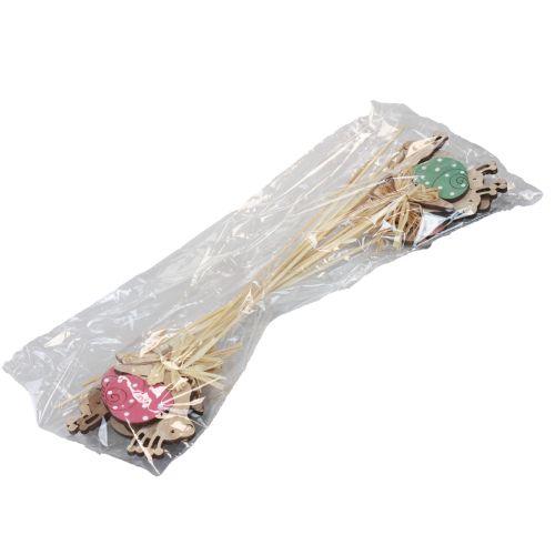 Article Bouchon à fleurs escargots décoratifs en bois colorés 8,5×8cm 12 pcs