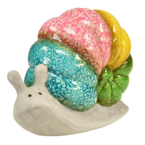 Article Figurine décorative escargot en céramique couleur 19cmx8,5cmx14,5cm