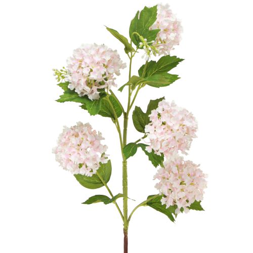 Article Plante boule de neige fleurs artificielles rose blanc L78cm 2pcs