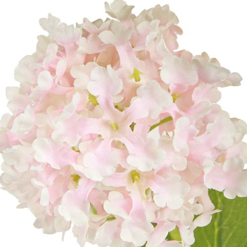 Article Plante boule de neige fleurs artificielles rose blanc L78cm 2pcs