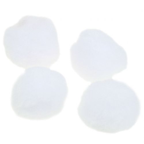 Floristik24 Boule de neige blanche 4cm 24 pcs