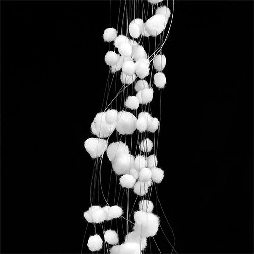 Floristik24 Guirlande boules de neige L75cm blanc