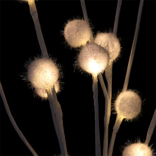Floristik24 Branches boule de neige LED blanc chaud 72 lumières H1m 3pcs