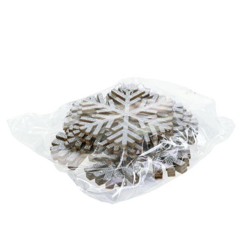 Article Suspension Flocon de neige Argent Ø8cm - Ø12cm 9pcs