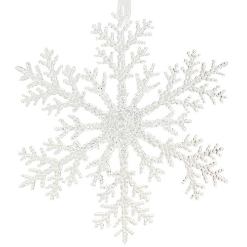 Décoration flocon de neige cristal de glace à suspendre 18×20cm 4pcs
