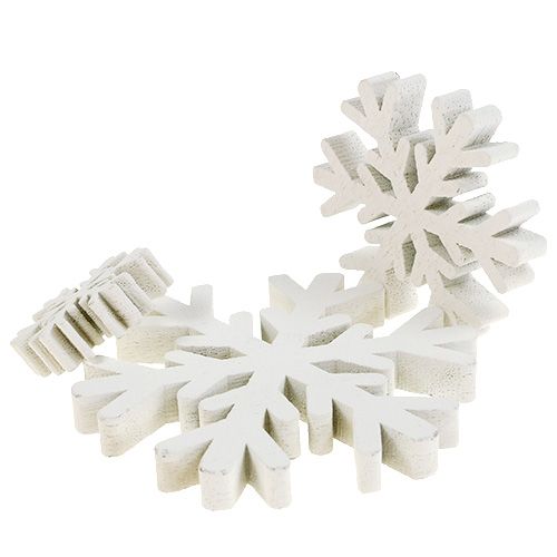 Floristik24 Flocons de neige mélange blanc 3cm - 7cm 48 pcs