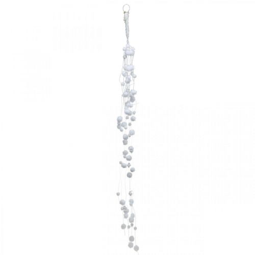 Floristik24 Guirlande Boules de Neige Guirlande Hiver Flocons Blanc 72cm