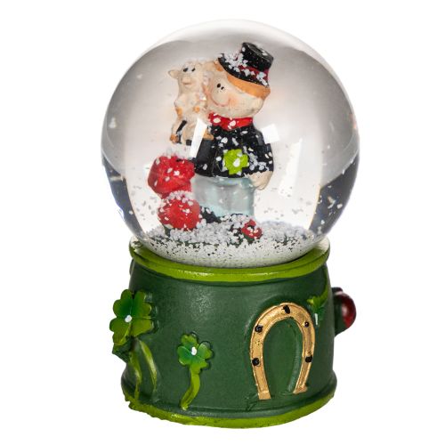 Lot de 3 boules à neige porte-bonheur avec figurine de ramoneur, 4 cm de diamètre | Floristik24.fr