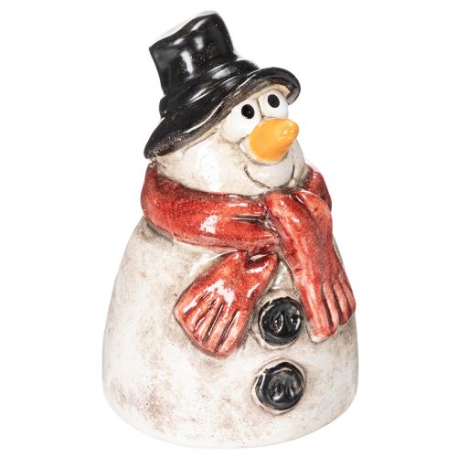 Figurine de bonhomme de neige avec écharpe rouge, décoration de Noël, 10 cm