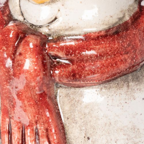 Figurine de bonhomme de neige avec écharpe rouge, décoration de Noël, 10 cm | Floristik24.fr